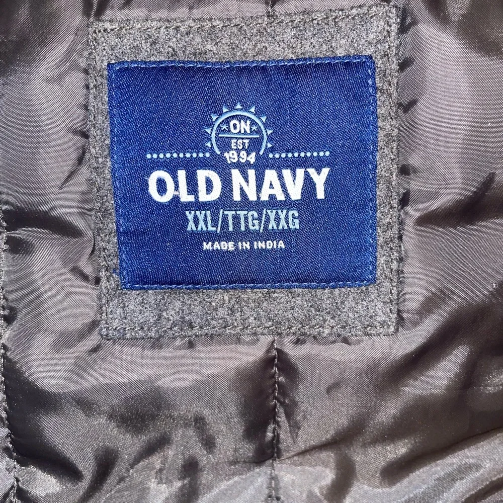 Men’s Gray Fleece Wool Jacket Big and Tall casual coats outdoor apparel - Picture 7 of 7